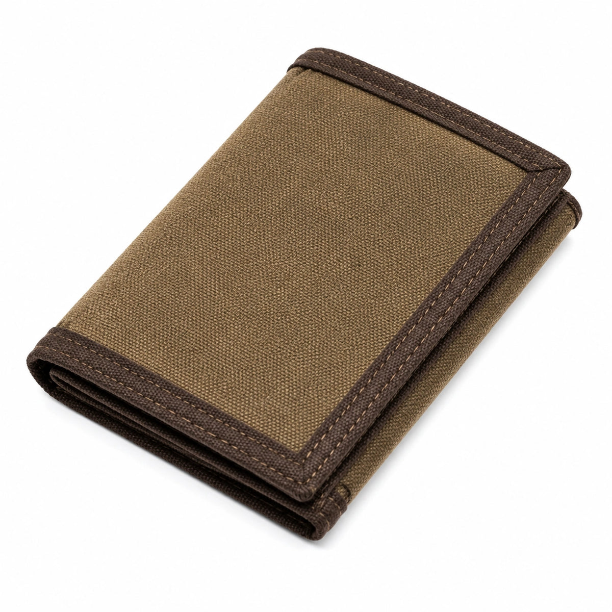 Portafoglio 12 x 9.5 x 2 cm in tessuto marrone - pieghevole per uso quotidiano