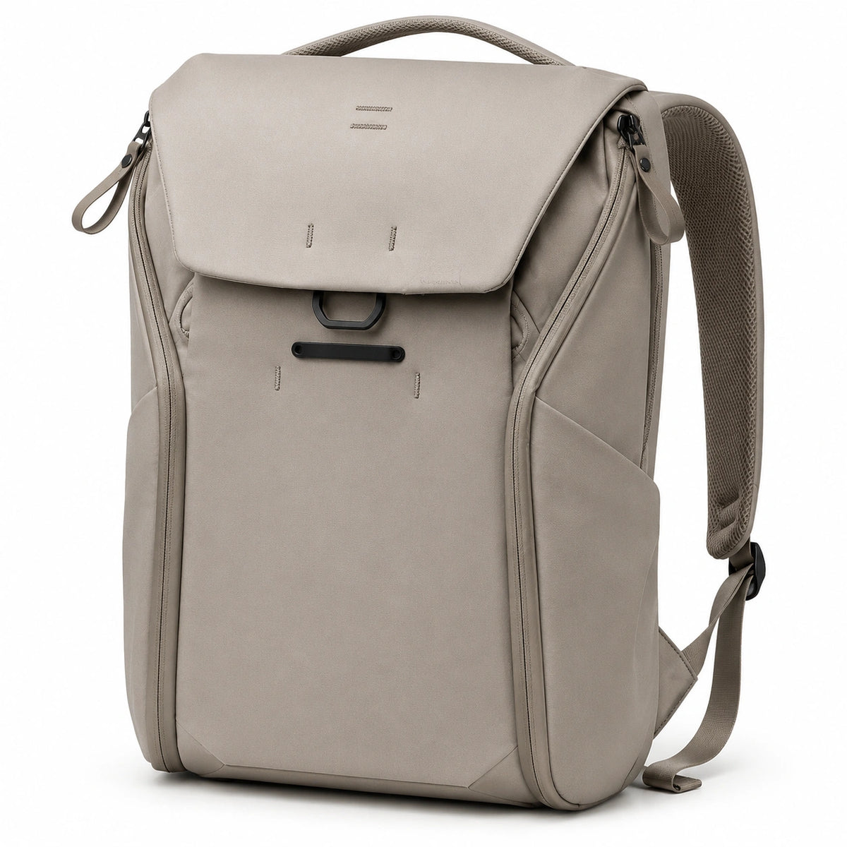 Zaino 30 x 18 x 45 cm in tessuto beige per laptop con scomparto imbottito